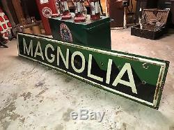 Vintage magnolia oil porcelain sign