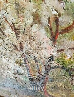 Vintage oil painting. California desert. Bertha May Faris Davis. Bertha Sessions