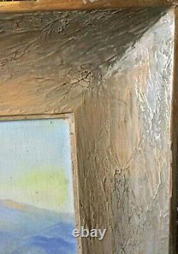 Vintage oil painting. California desert. Bertha May Faris Davis. Bertha Sessions