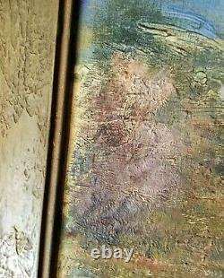 Vintage oil painting. California desert. Bertha May Faris Davis. Bertha Sessions