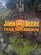 Vintage Old Original John Deere Metal Sign Farm Tractor Dealership Sales Gas Oil