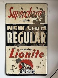 Vintage original Lion Gas And Oil Company Sign