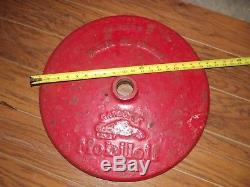 Vintage original gargoyle mobil oil cast iron sign base lollypop solid