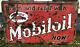 Vtg 1930s Mobiloil Gargoyle Drain & Refill Ssp Porcelain Sign 5x3 Mobil Oil