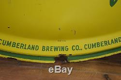 Vtg 1950's OLD Export Beer Tin Convex 42 Bubble sign RARE Breweriana Gas Oil