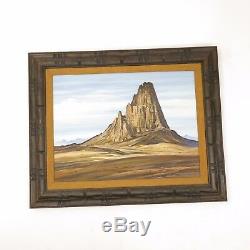 Vtg 1971 Monument Valley Desert Rock Landscape Signed Framed Oil Painting