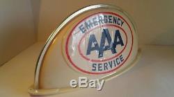 Vtg Aaa Service Station Advertising Lighted Sign Cab Topper Gas Oil N. O. S