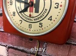 Vtg Ge Farmall Tractor Old Farm Store Advertising Oil-gas Garage Wall Clock Sign