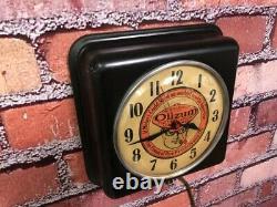 Vtg Ge Oilzum Oil-old Gas Station Advertising Display Wall Clock Sign-esso-mobil