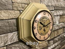 Vtg Gilbert Planters Peanuts Old Bar-pub Advertising Display Wall-oil Clock Sign