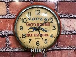 Vtg Ingraham Greyhound Oil-old Gas Station Advertising Wall Clock Sign Esso