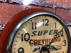 Vtg Ingraham Greyhound Oil-old Gas Station Advertising Wall Clock Sign Esso