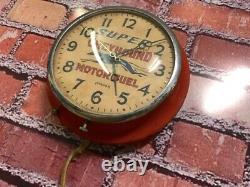 Vtg Ingraham Greyhound Oil-old Gas Station Advertising Wall Clock Sign Esso