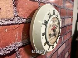 Vtg Ingraham Mobil Oil-gargoyle Old Gas Station Advertising Wall Clock Sign Gulf