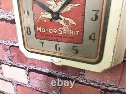 Vtg Ingraham Mobil Oil-pegasus Old Gas Station Advertising Wall Clock Sign-shell