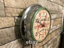 Vtg Ingraham Sinclair Power-x Old Gas Station Oil Advertising Wall Clock Sign