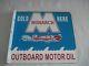 Vtg Monarch Outboard Motor Oil Sold Here Double Sided Advertising Stout Sign Co