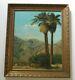 Weidhofer Oil Painting Vintage Early California Landscape Desert Palms 1950's