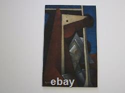 Zenteno Vintage Painting Abstract Modernism Surreal Geometric Cubist Cubism