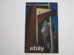 Zenteno Vintage Painting Abstract Modernism Surreal Geometric Cubist Cubism