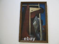 Zenteno Vintage Painting Abstract Modernism Surreal Geometric Cubist Cubism